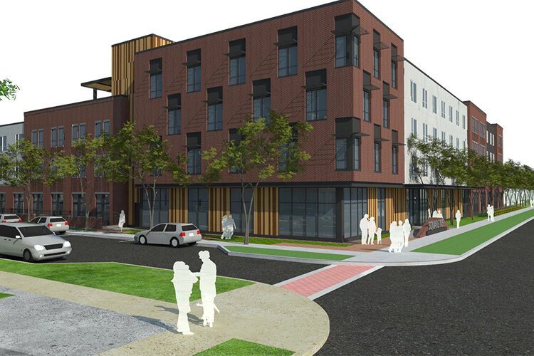 Rendering of Innovation Square in the Fairfax Neighborhood